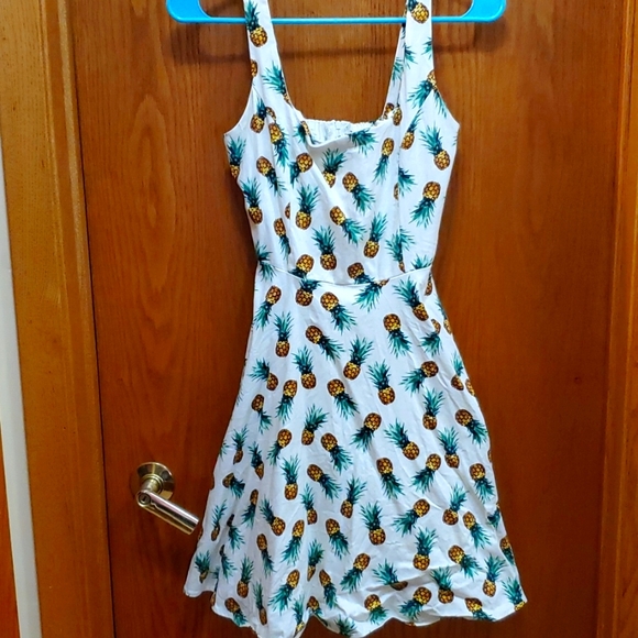 Ixia pineapple print mini dress A-line - Picture 1 of 3